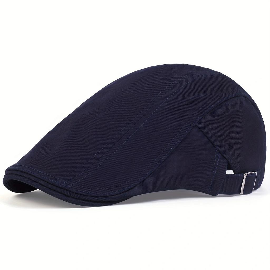 1pc Forward Hat Solid Color Retro British Style Newspaper Hat for Men and Women Simple Versatile Literary Beret for Daily Wear