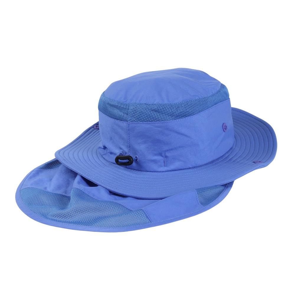 The North Face Sun Shield UV Removable Chin Solar KS Kids' Hat, Water-Repellent, Protection, Strap, Blue,