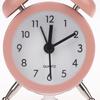 Mini Retro Twin Bell Alarm Clock Simple Desktop Wake Up Clock Small Desk Clock For Students Bedroom Office Home Table Decor