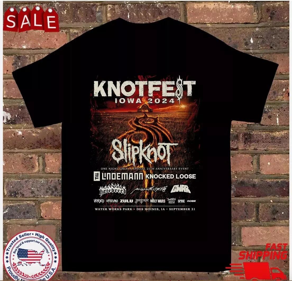 Knotfest 2024 Slipknot Cotton T Shirt Full Size S-5XL S