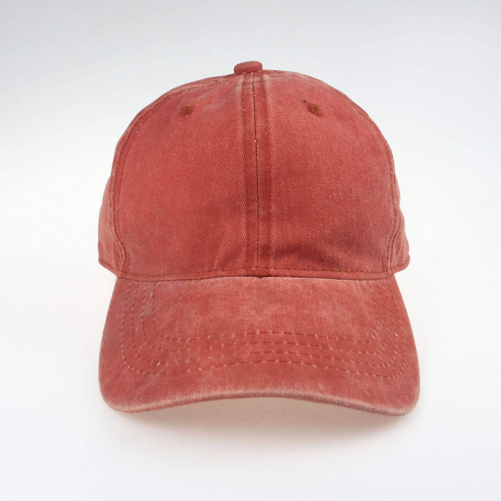 

Бейсболка из стираного хлопка в стиле ретро для мужчин и женщин - регулируемый однотонный дизайн для повседневной носки и подарков оранжевый