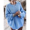 Loose Fitting Pullover Solid Color Sweater Loose Pullover Pure Color Sweater