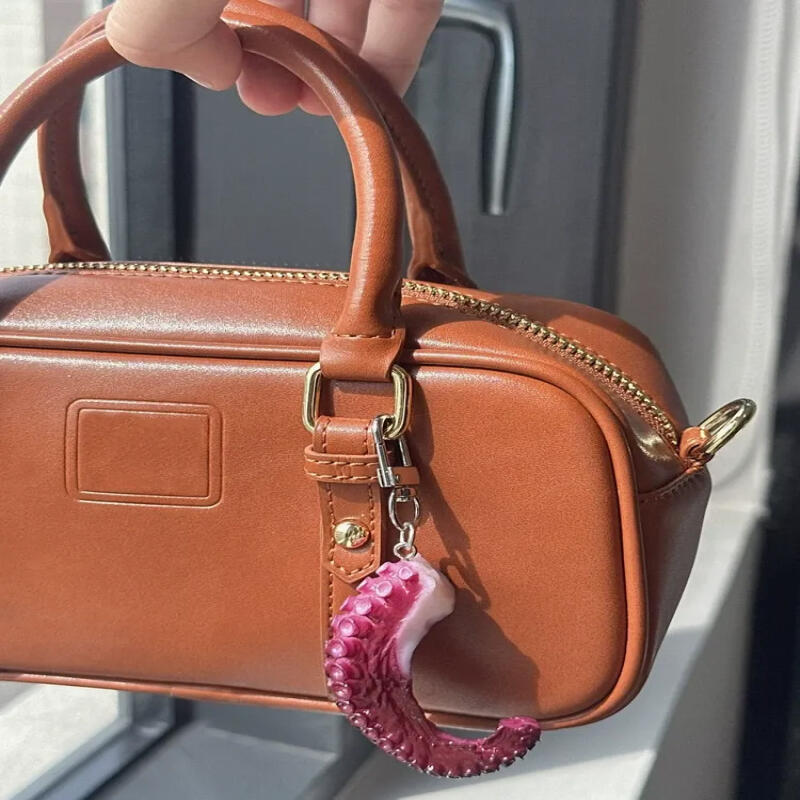 Octopus leg keyring key holder fishing gift bag charm bag