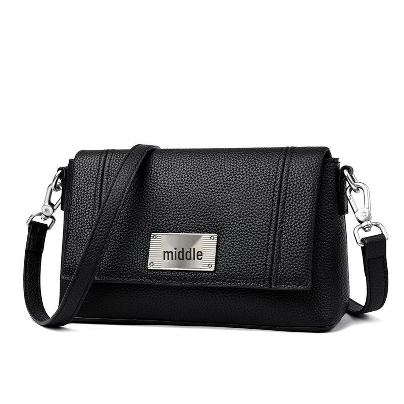 Summer 2026 Genuine Leather Crossbody & Shoulder Bag - Women s High-End, Fashionable Small Square Design