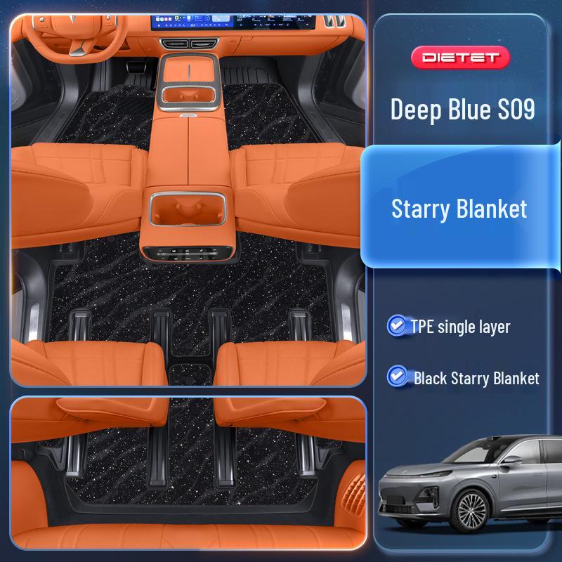 Changan Deep Blue S09 2025 TPE Floor Mats: Six-Seater Car Interior Carpet Accessories
