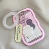 Silver Cow Poka Holder Idol Top Loader Photocard Transportation Card Student ID Keyring