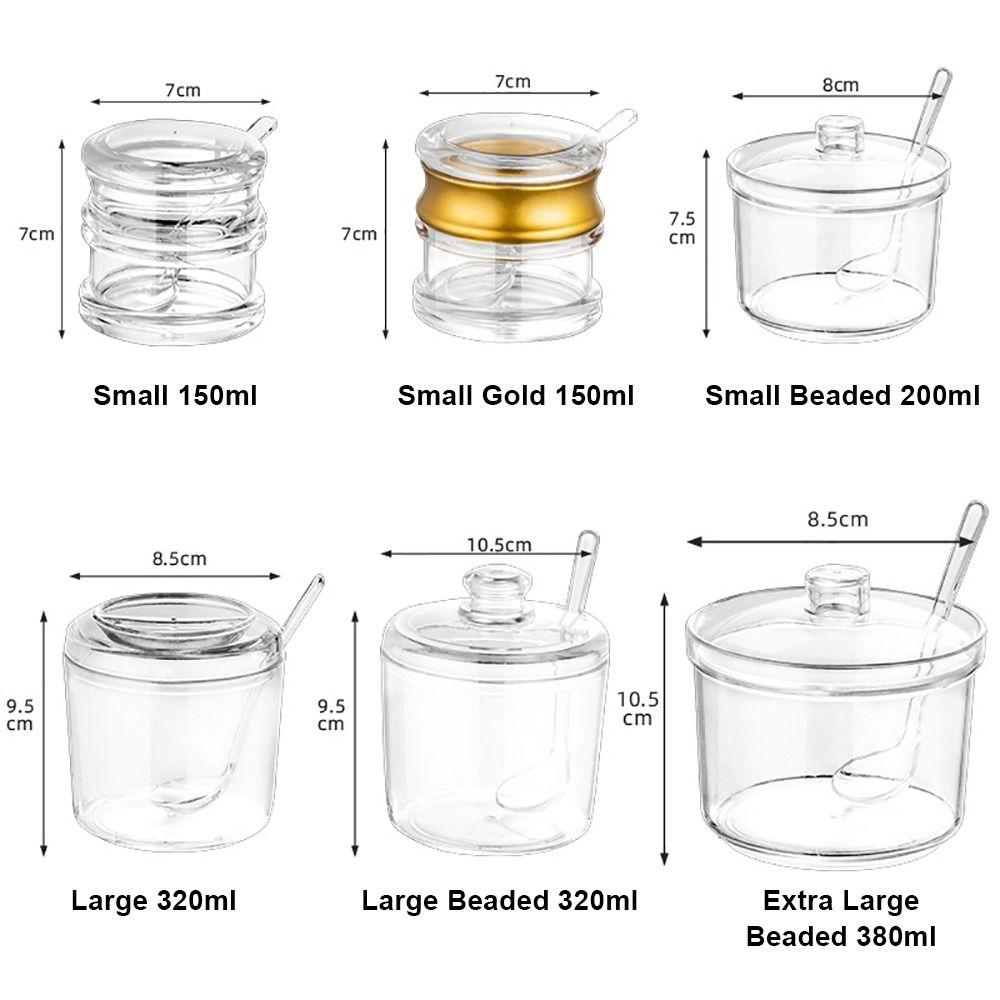 1Pcs S/M/L Spices Bottles Acrylic Salt Pepper Shakers New Seasoning Jars