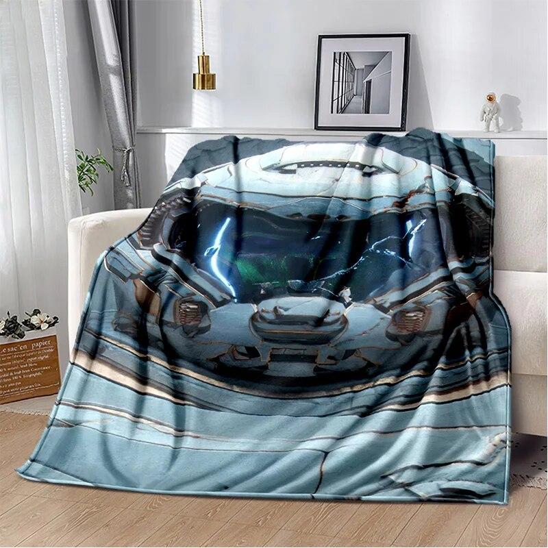 Doom Retro Game Gamer Cartoon  Blanket,Soft Throw Blanket for Home Bedroom Bed Sofa Picnic Travel Office Rest Cover Blanket Kids