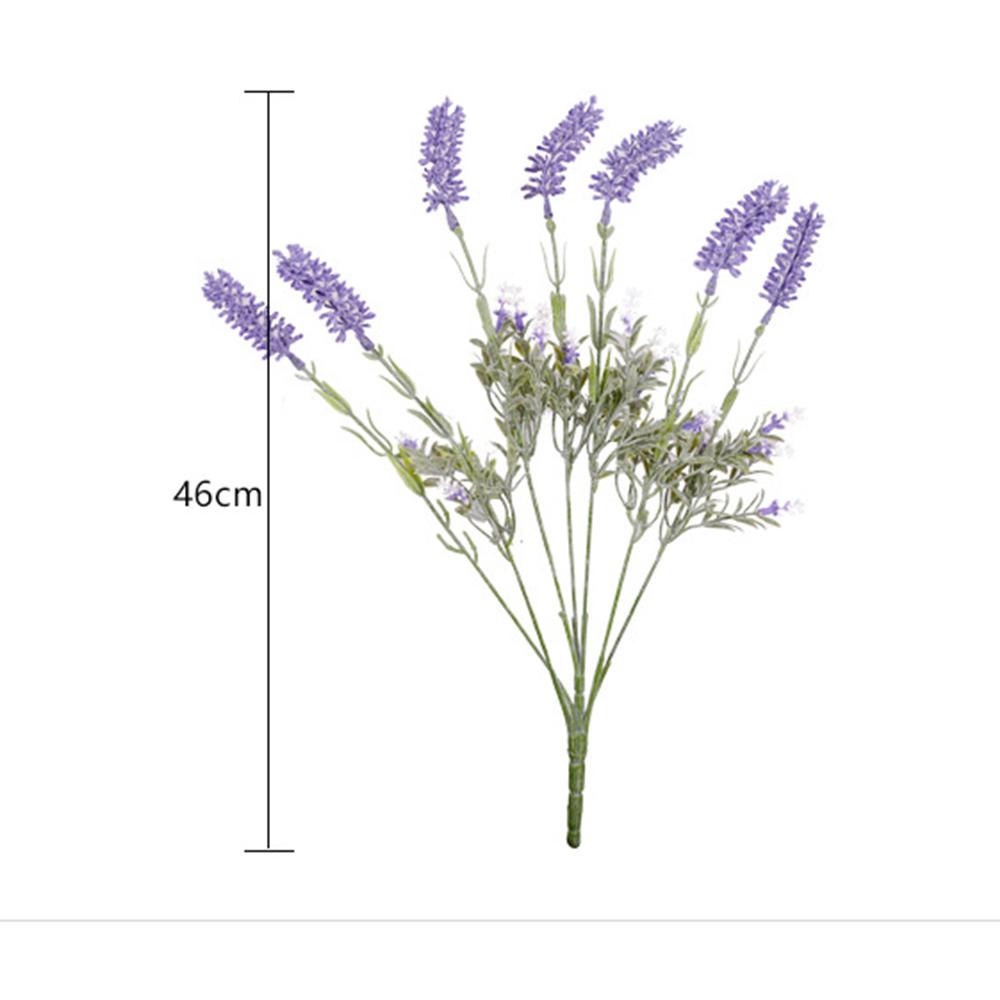 

1pcs Fake Flowers Artificial Lavender Faux Plastic Plants for Home Decor Wedding Kitchen Garden Patio Porch Window Box фиолетовый