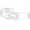 VidaXL Cadre de lit sonoma gris 75x190 cm petit simple bois ingénierie 835951