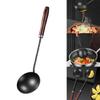 Long Handle Iron Spoon Convenient Metal Frying Spatula Kitchen Tool for Cooking