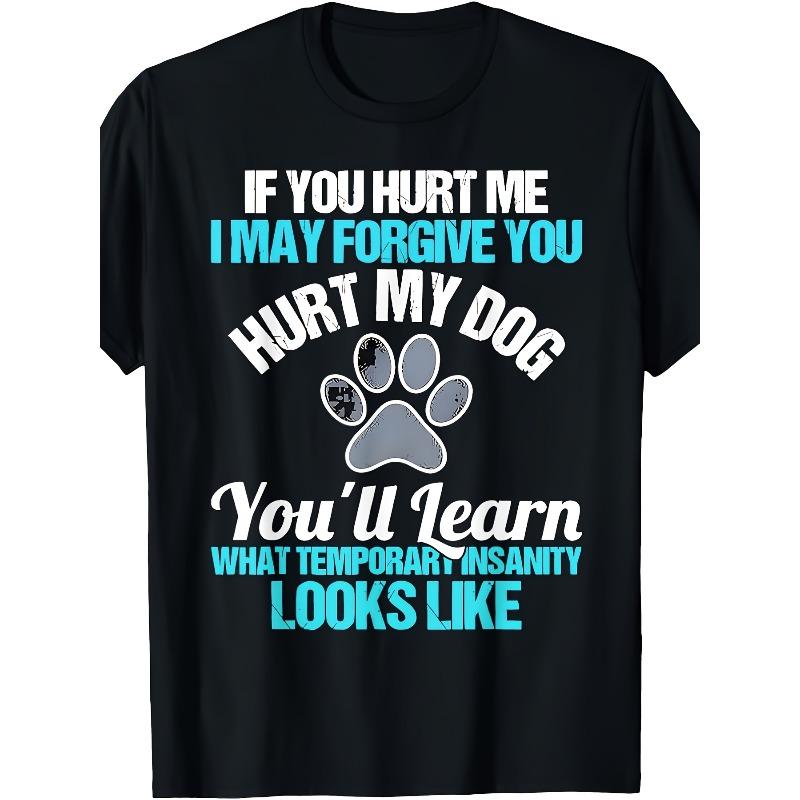 

European sizes Men s Funny Dog Lover T-Shirt -- Black Tee with Blue Text - Casual Wear, Pet Owners - Machine Washable Retro Graphic Tee 4XL чорний