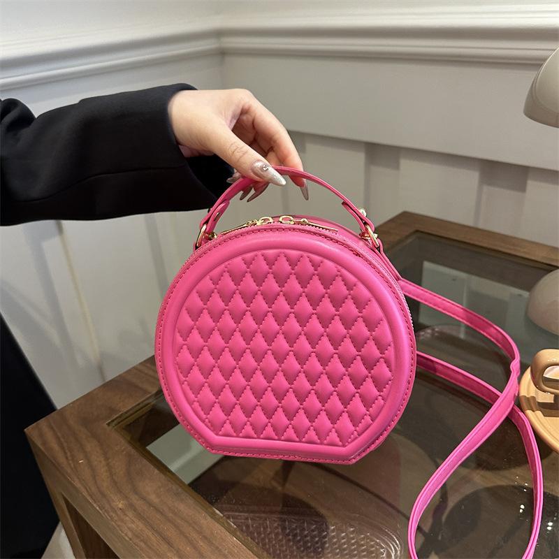 Fashion Women'S Bag Pressure Shell Portable Small Round Bag Niche Versatile Shoulder Bag Texture Foreign Style Messenger Bag