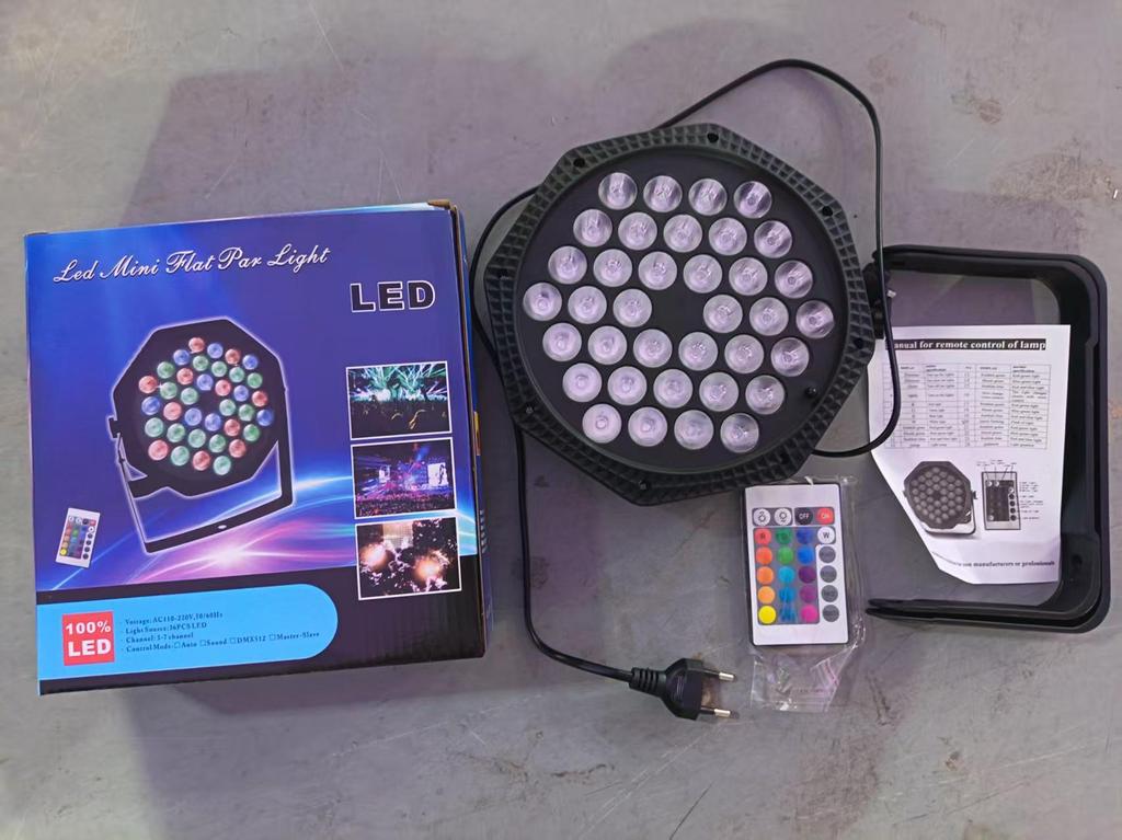 New 18/36-Bead LED Wash Par Stage Light for Live Broadcasts & Dance Studios - 7-Color Lighting