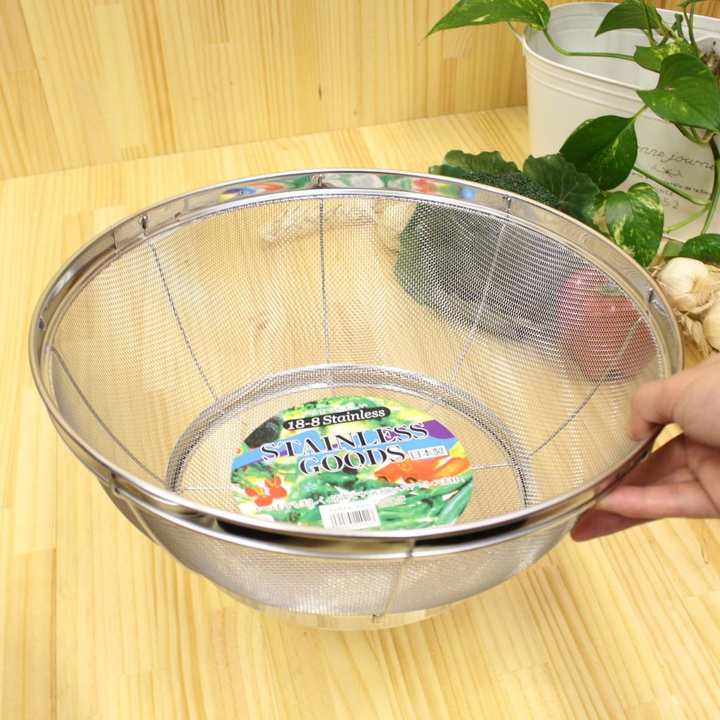 Inoue Wire Mesh Industry Diamond Stainless Made in Japan Strainer, 33cm, 18-8 Steel,