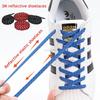 Magnetic Shoelaces for Sneakers Elastic Laces Without Ties Kids Adult Quick Shoe Lace Reflective No Tie Shoe Laces Rubber Bands