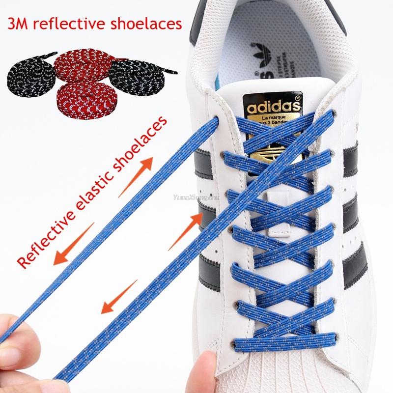 Magnetic Shoelaces for Sneakers Elastic Laces Without Ties Kids Adult Quick Shoe Lace Reflective No Tie Shoe Laces Rubber Bands