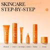 Set di 6 Prodotti per la Cura della Pelle alla Vitamina C Idratazione Profonda Idratante Nutriente Attenua le Linee Sottili Anti-Invecchiamento Levigante Skincare Coreana