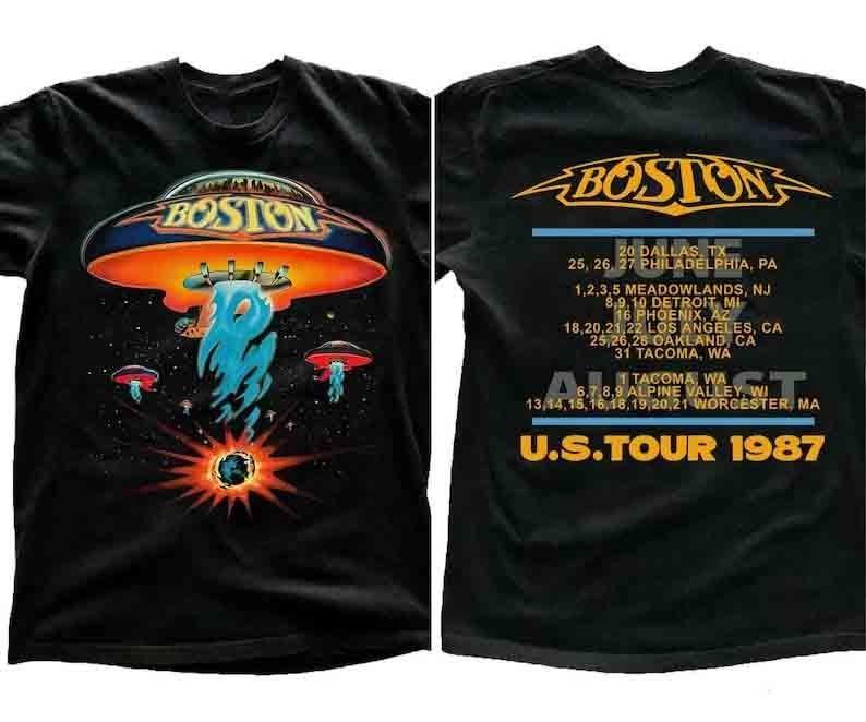 Boston Rock Band Concert Tour 1987 T-Shirt, Boston Tour Shirt, Boston Rock Band