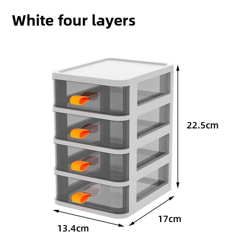 Modern Minimalist Plastic Desktop Storage Box With Drawers For Office And Home Organization
