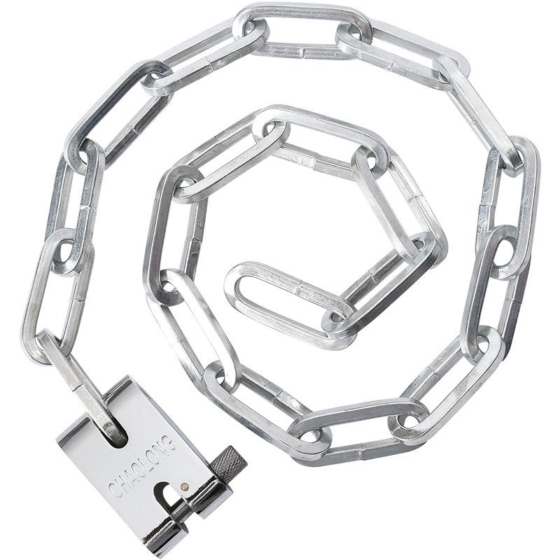 

Silver stainless steel chain lock, anti-theft and anti-cutting, suitable for bicycle lock door iron door bicycle lock срібний