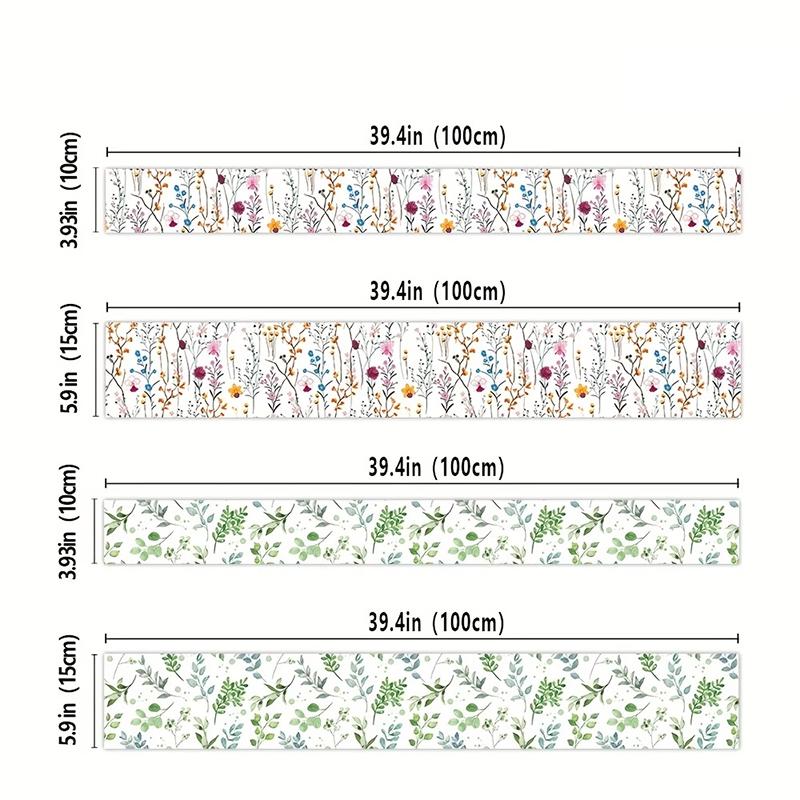Absorbent Window Sill Pad Protector Rustic Plant Print Leak Proof Water Collecting Cushion for Household Office Decor