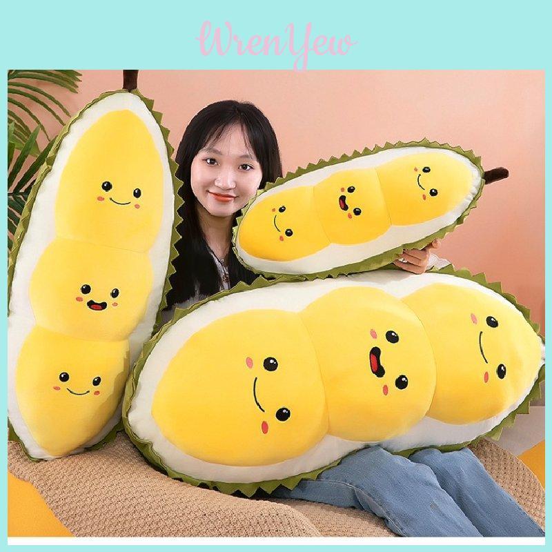 Charming Durian Bean Plush Toy Decorative Pillow Soft And Cuddly For Home Use