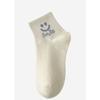 Women's Spring and Summer Mid-calf Socks: Simple and Versatile, Anti-pilling Socks, Smiling Cotton Socks, Short Socks
