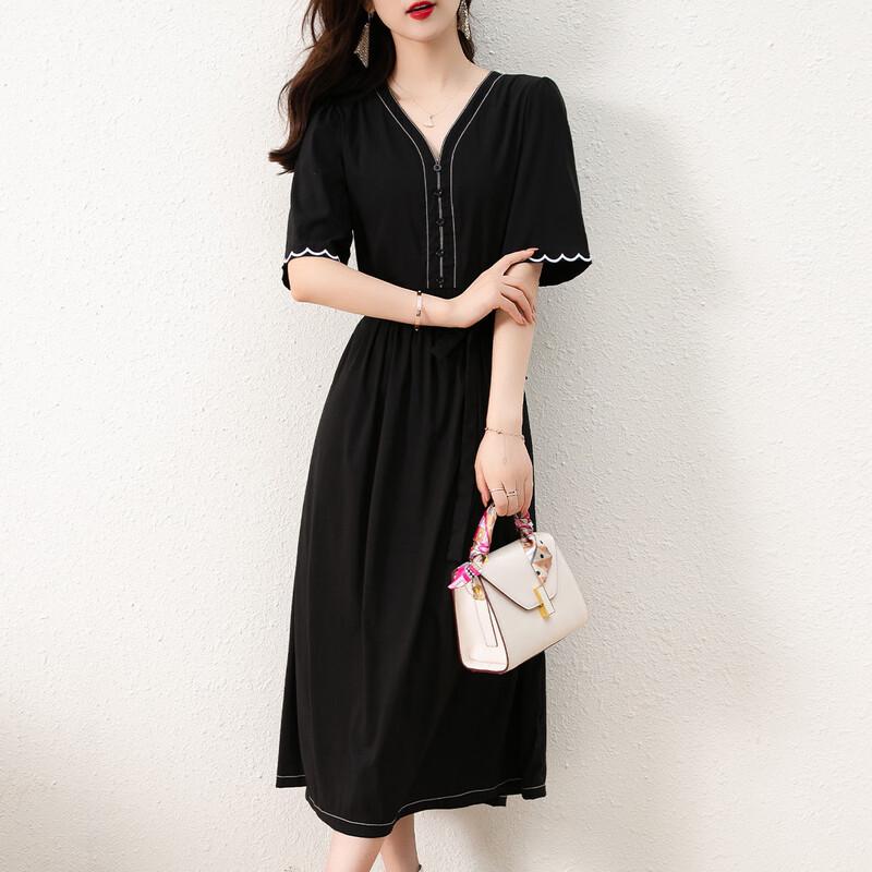 

Firstview Urban Casual Short-Sleeve Midi Dress S