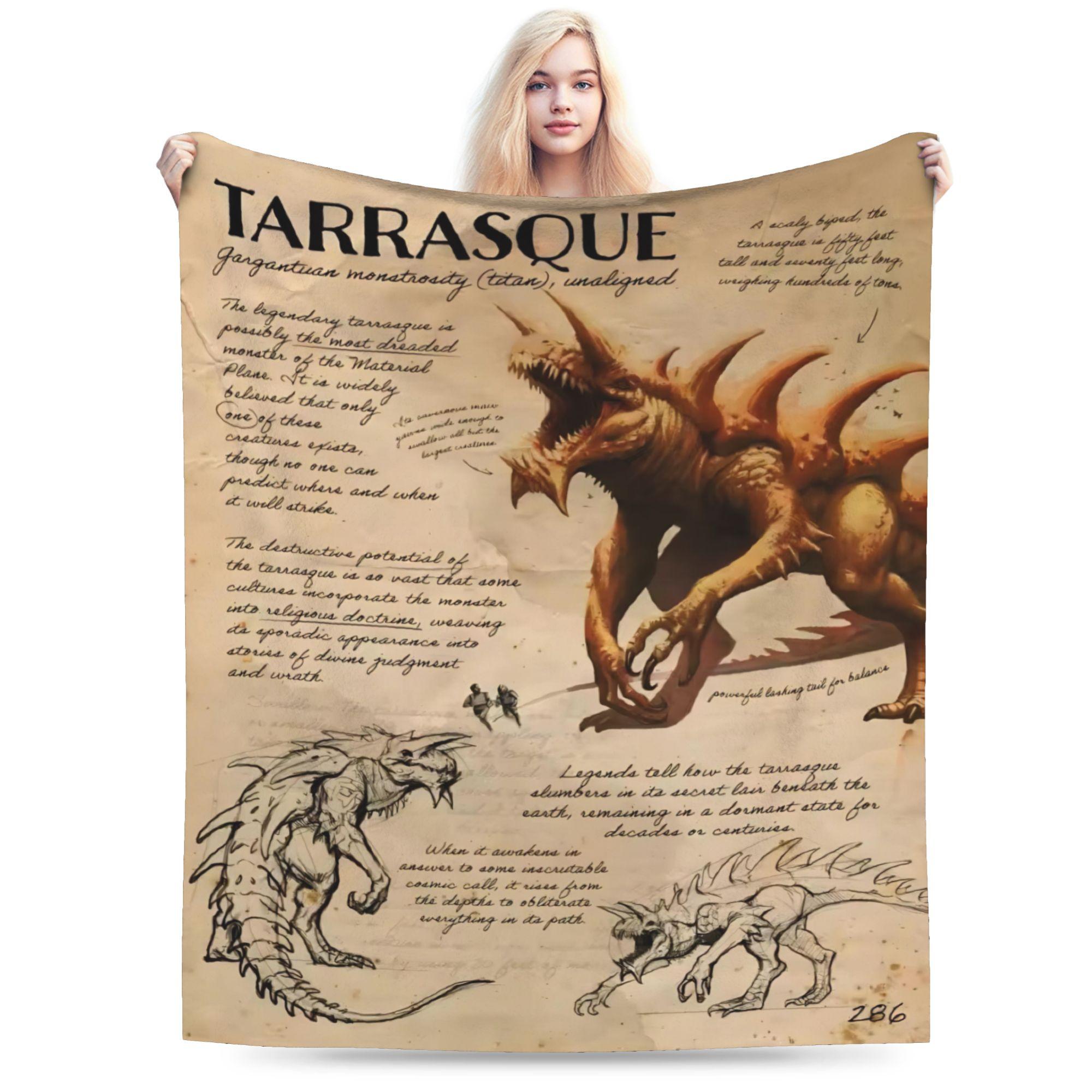 D&D Monster Manual Game Blankets Flannel Lightweight Throw Blanket for Bedding Couch Bedspread 100x150cm