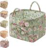 Boho Fabric Storage Basket, Floral Laundry Baskets,Decoration Large Capacity Storage Baskets, Portable Folding Storage Bag for Clothes and Sundries
