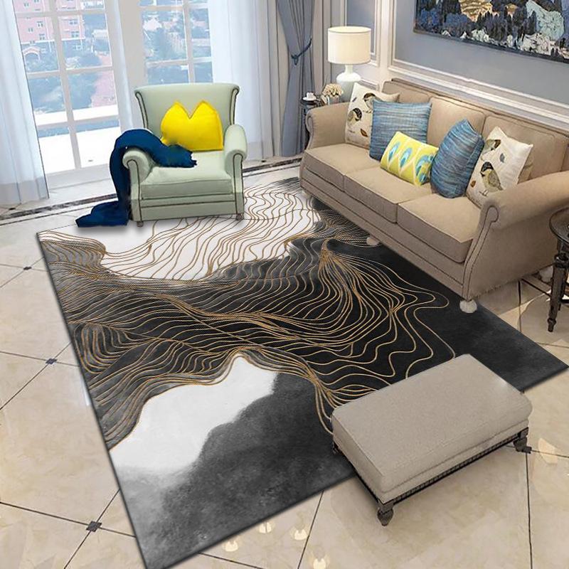 Nordic Abstract Style Living Room Carpet Coffee Table Sofa Cushion Bedroom Bedside Carpet