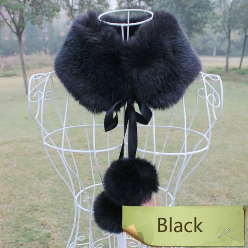 Imitation Rabbit Fur Collar Lady Fake Wool False Collar Female Shawl Women Collars