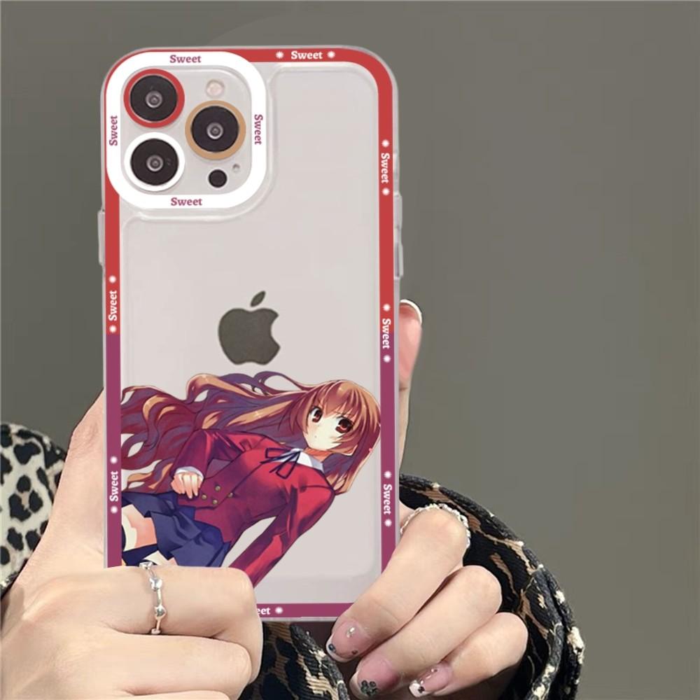 Toradora Taiga Aisaka Anime Phone Case For iPhone 15 11 12 13 14 Mini Pro Max XR X XS TPU Clear Case