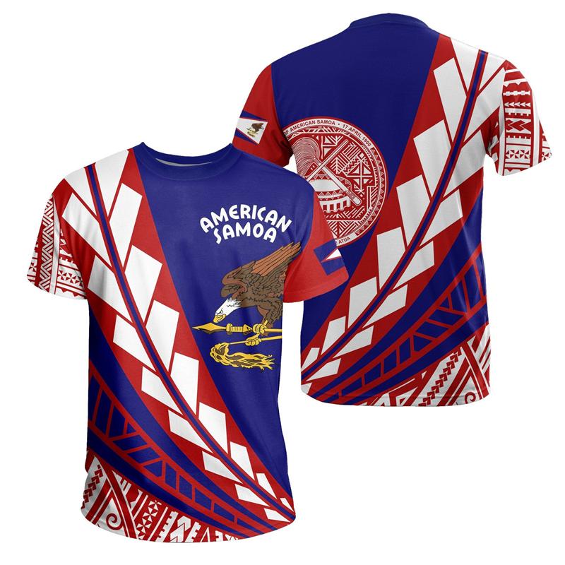 3D Gedrucktes Amerikanisch-Samoa Polynesisch Sommer Muster T-Shirt Herren Damen T-Shirts Rundhals Kurzarm Unisex Harajuku Herren Tees