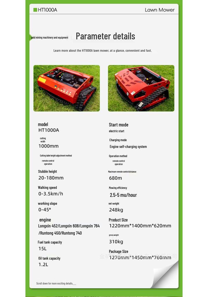 Remote-Controlled Self-Propelled Lawn Mower & Weed Cutter