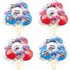 12 Inch Glitter Balloon Cartoon Print Police Car, School Bus, Ambulance Latex Balloon Safety Knowledge Party Decoration