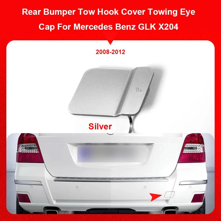 Anhängerhakenabdeckung für Stoßstange hinten Abschleppöse Kappe Für Mercedes Benz GLK X204 2048853223 2008-2012 Schwarz Silber