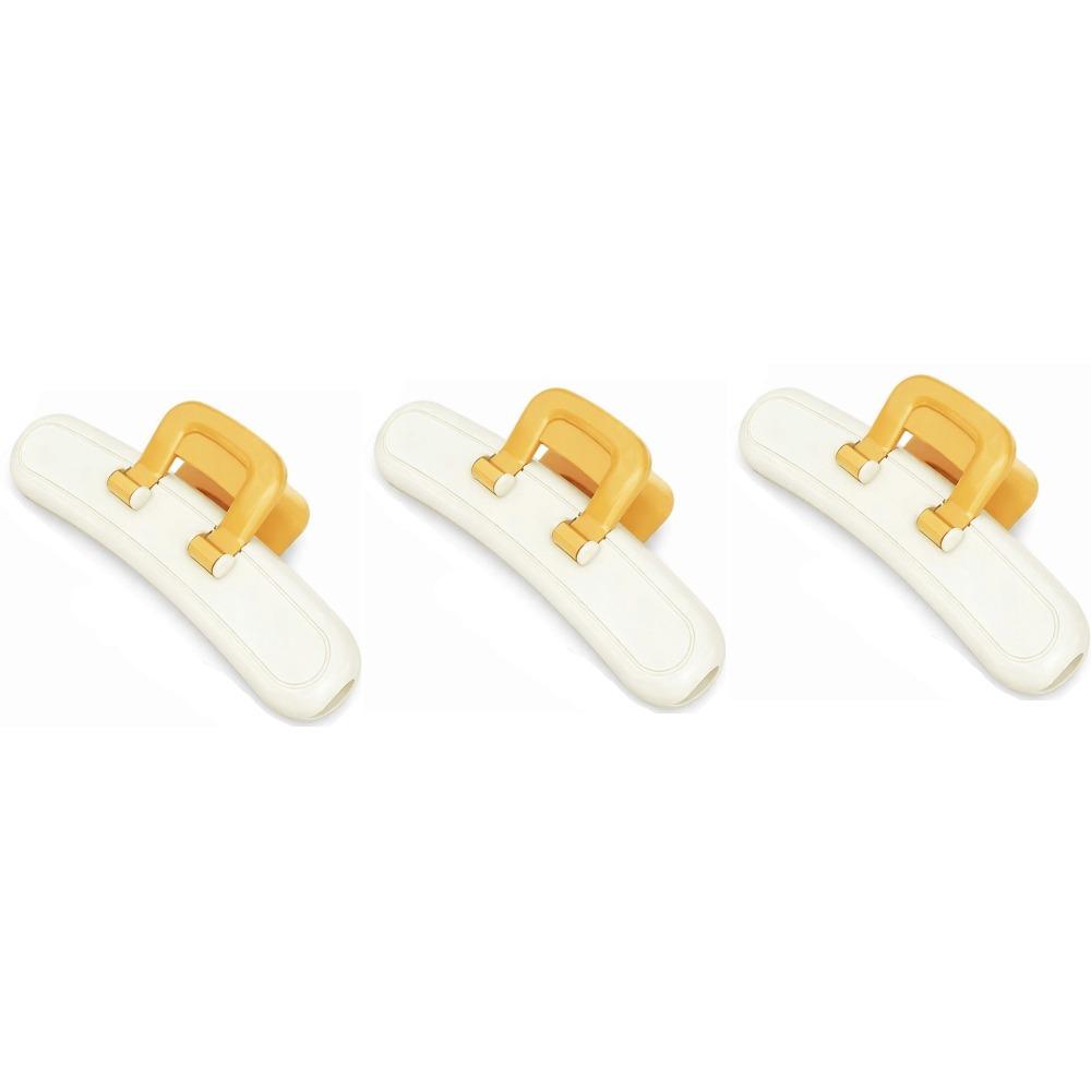 3 Stück Dopamin Lebensmittelverschluss-Clip Feuchtigkeitsdicht Weit zu öffnender Beutelverschluss-Clip Aufhängeloch Dekorative Lebensmittelaufbewahrungs-Clip