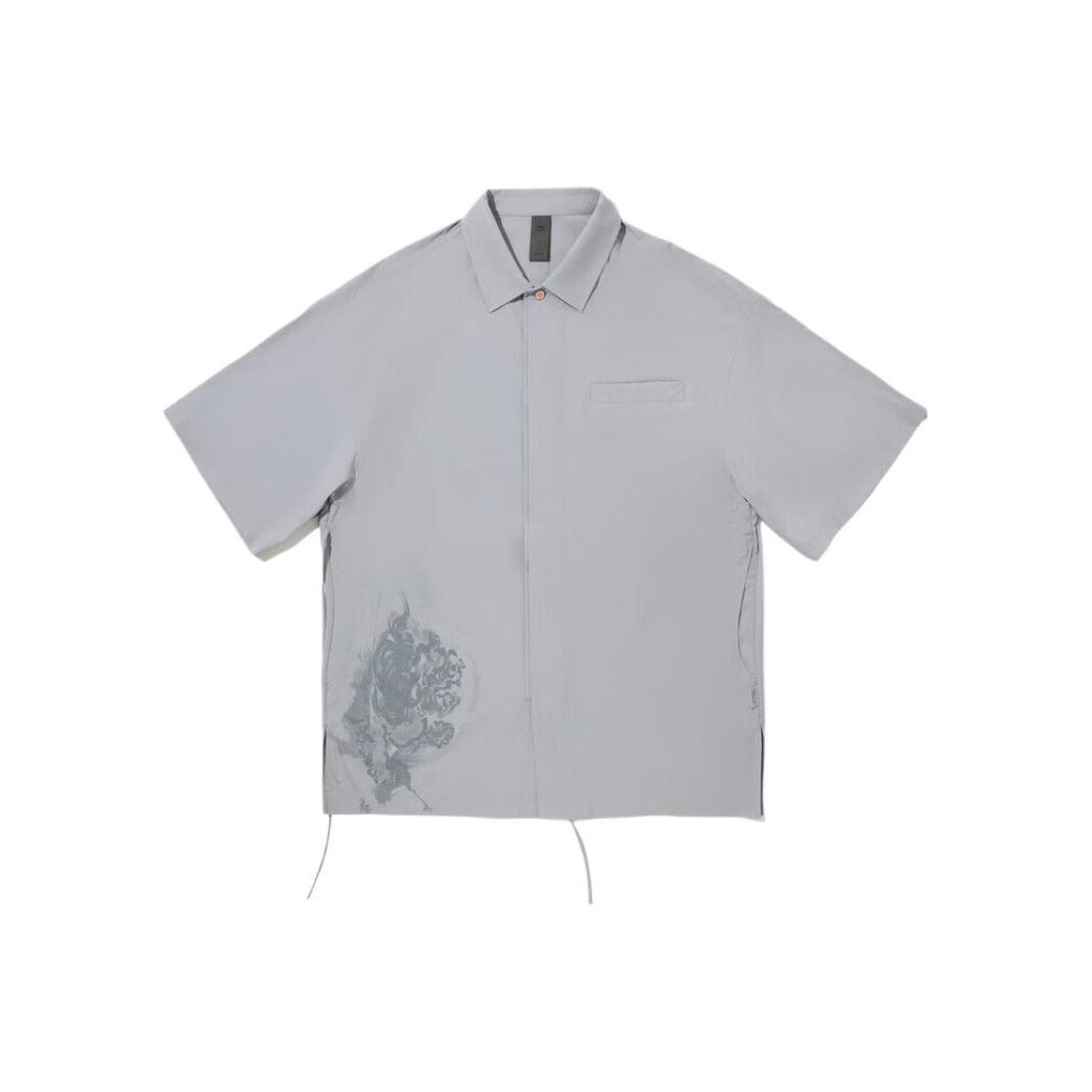 

Li Ning Принтованная Мягкая Удобная Дышащая Универсальная Повседневная Футболка с Коротким Рукавом Мужская рубашка ASHV245-4 L