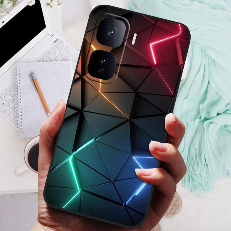 For VIVO IQOO Neo 10 Pro Case Black Cover Flowers Silicone Soft Back Cases For vivo iQOO Neo 10 Neo10 5G Phone Case 10Pro Bumper