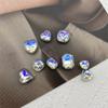 Colorful Mermaid Ji Transparent Diamond Jewelry Simple Flat Bottom Love Bow Hair Accessories Clothing Diy Accessories