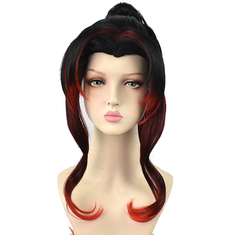 

Аниме Клинок, рассекающий демонов Kimetsu No Yaiba Косплей Костюм Кокушибо Кимоно Костюм для вечеринки Kokushibou Wig,One Size