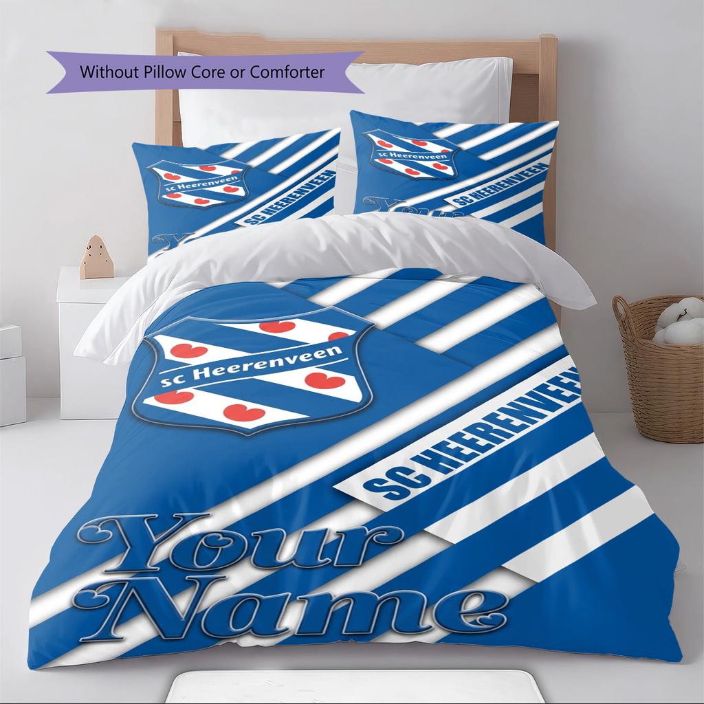 Name Custom Heerenveen Pattern Bedding Set Quilt Cover Pillowcase Home Decor Gift (1 * Duvet Cover + 2 * Pillowcase, Without Core)