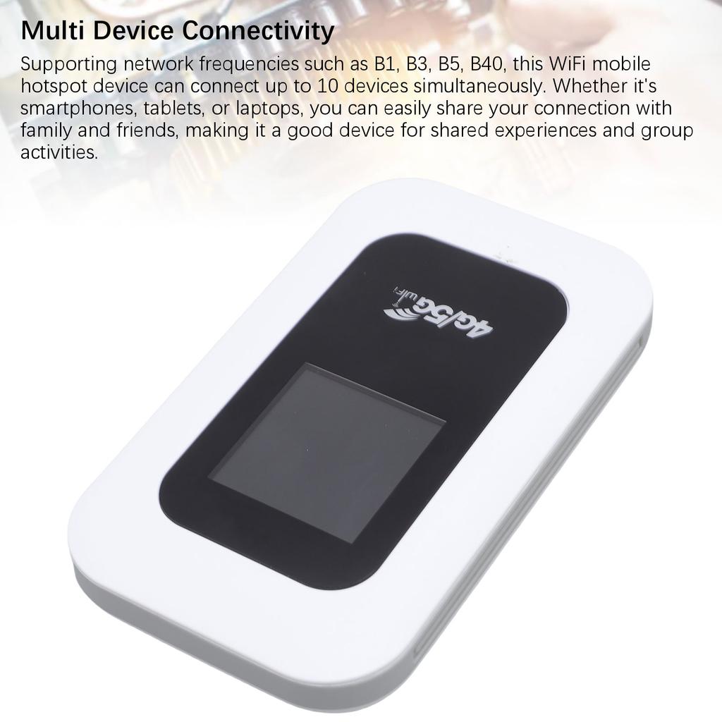 WiFi Hotspot Device Stable 300Mbps High Speed Internet Portable 4G 5G Connectivity WiFi Mobile Hotspot Easy Setup for Outdoor