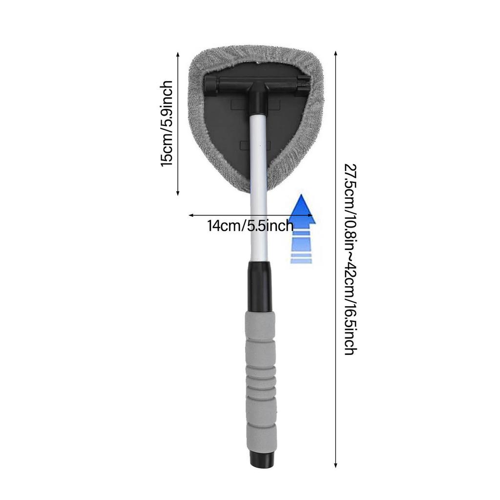 Portable Car Interior Window Cleaner with 3 Extra Rags for Convenient Use