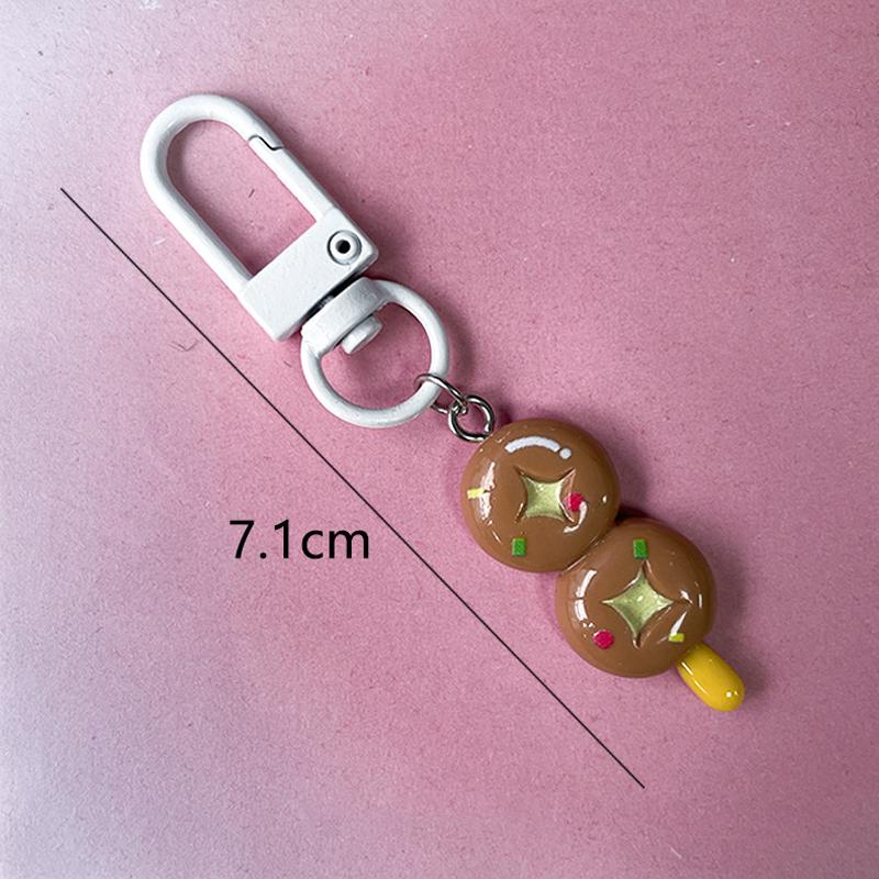 Funny Barbecue Keychain Creative Simulation Food Keyring Mini Meat Skewer Model Pendant Bag Hanging Ornament Gifts