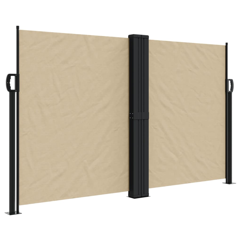 Retractable Side Awning Beige 140 X 600 Cm