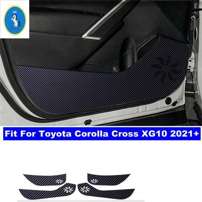 For Toyota Corolla Cross XG10  - 2024 Car Accessories Inner Door Anti Kick Pad Protection Side Film Carbon Fiber Stickers