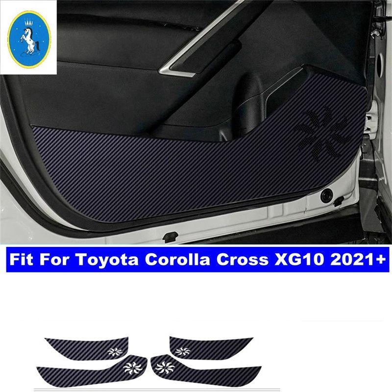 Для Toyota Corolla Cross XG10 - 2024 Автоаксессуары Внутренние Накладки на Дверь Защита от Загрязнений и Царапин Боковая Пленка Наклейки из Углеродного Волокна